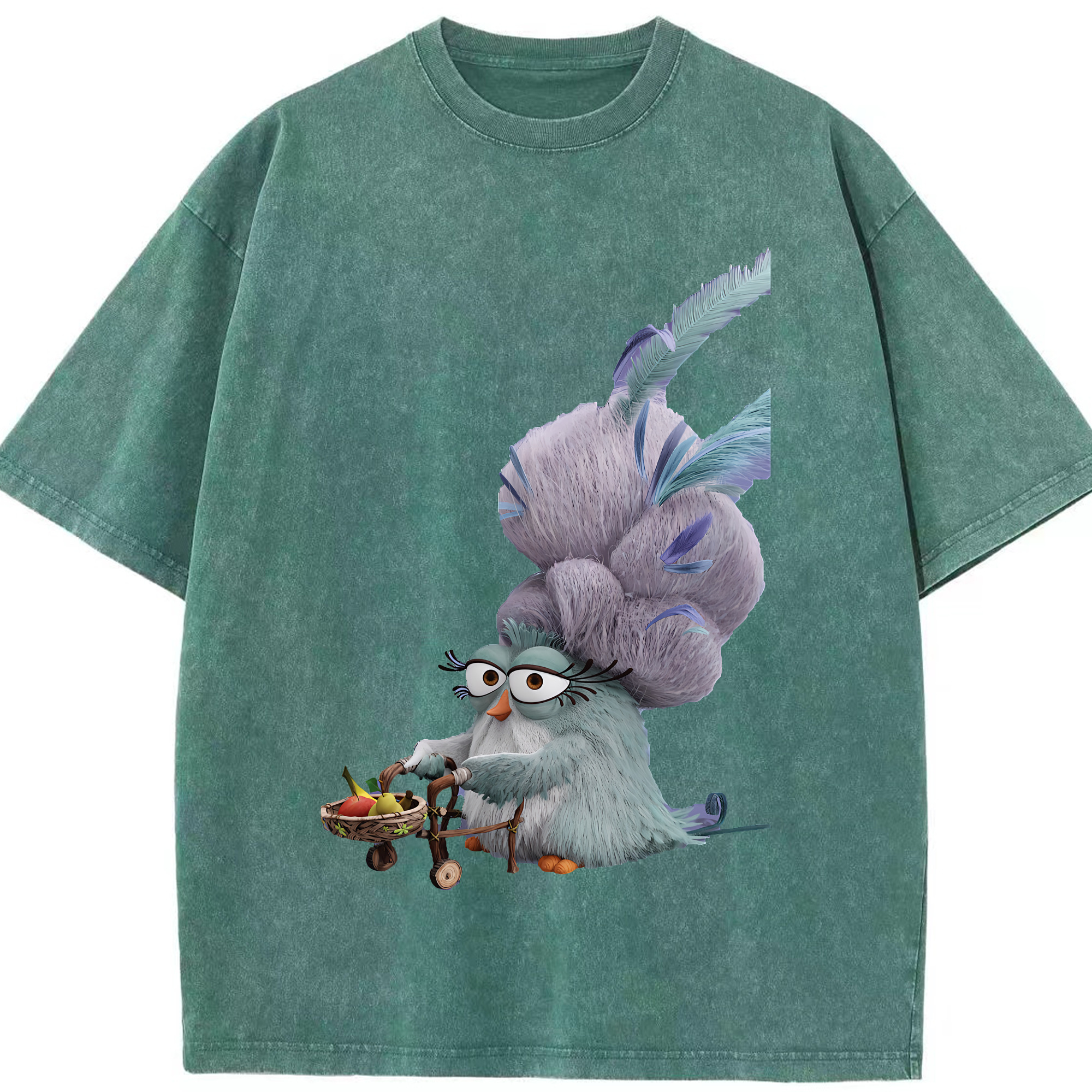 （画像用） Angry Birds アングリーバード 綿100% ヴィンテージ風 半袖Tシャツ（フロントプリント）